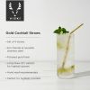 Belmont Cocktail Straws in Gold Viski