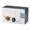 4-Piece Faceted Tumbler & Hexagonal Basalt Stone Set by Visk